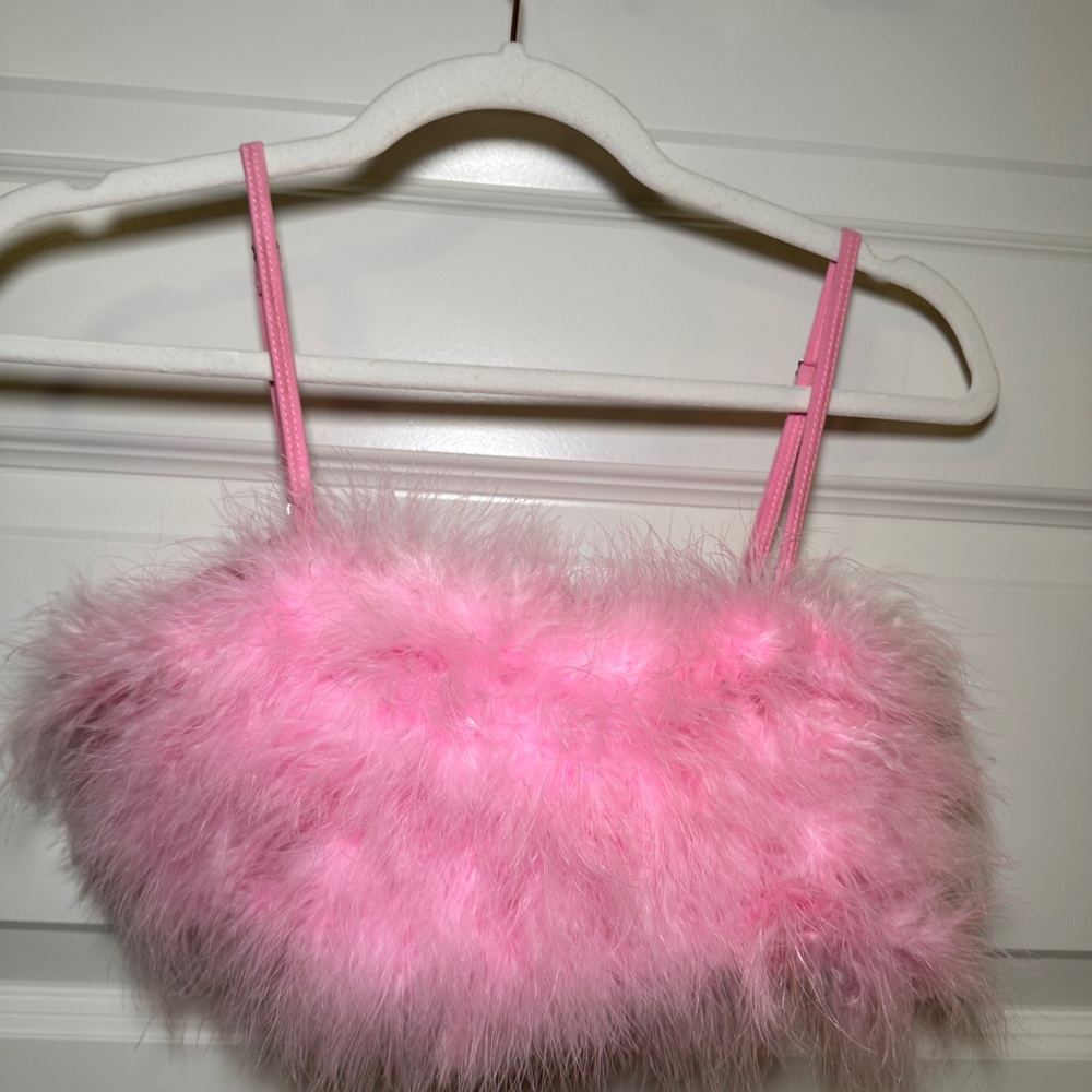 Doll’s Kill Fluffy Pink Crop Top